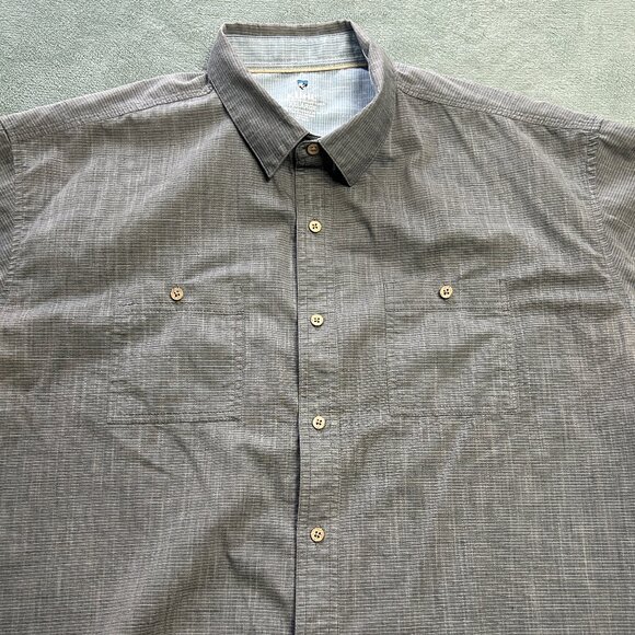 Kuhl Mens Short Sleeve Button Up Shirt XXL Gray Karib - Picture 2 of 13